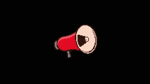 Pixel megaphone  glitch icon animated. Stock Footage 167814499