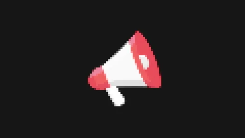 Pixel megaphone glitch icon animated. Stock Footage 168396401