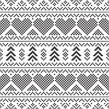 Pixel Merry Christmas Pattern Stock Illustration