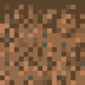 Pixel minecraft style land background. Concept of game ground pixelated Illustrazione stock