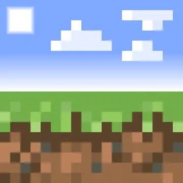 Pixel minecraft style land background. Concept of game ground pixelated Stock Illustration