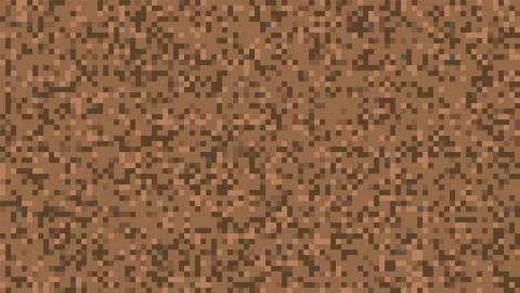 Pixel minecraft style land background. Concept of game ground pixelated Stock Illustration