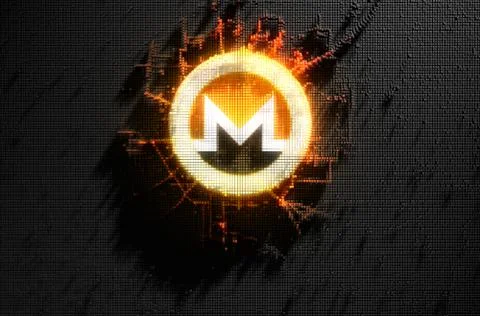 Pixel Monero Concept Stock Illustration