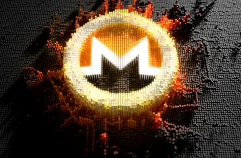 Pixel Monero Concept Stock Illustration