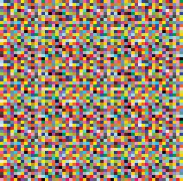 Pixel mosaic background. Brick seamless wallpaper Stock Illustration