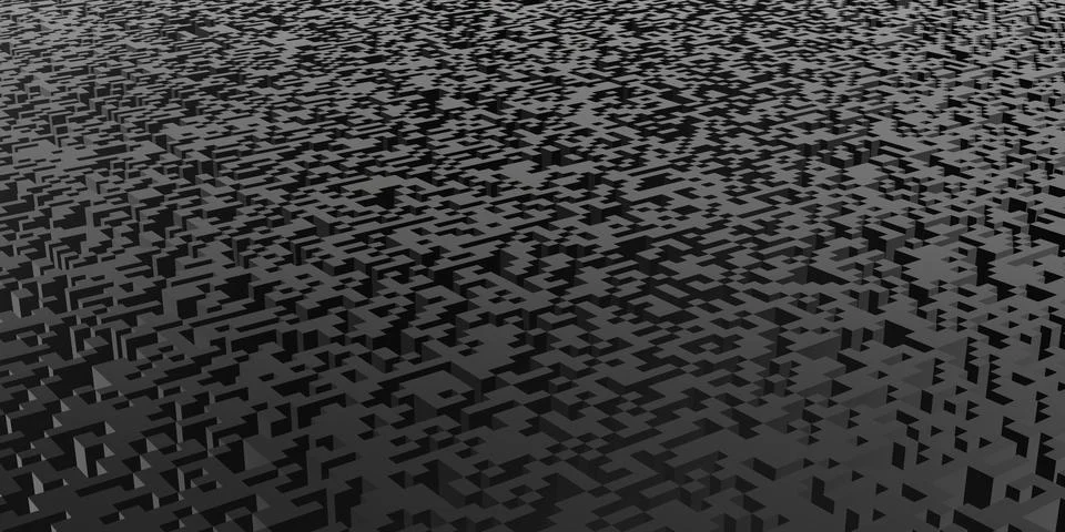Pixel mosaic background grid abstract square texture geometry 3d illustration 스톡 일러스트
