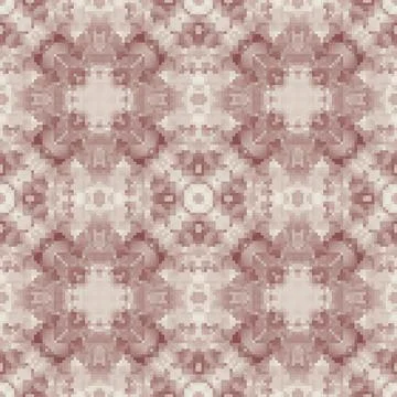 Pixel mosaic seamless pattern design, Repeat textile design. Fabric print イラスト素材