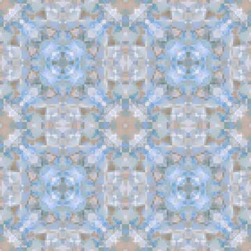 Pixel mosaic seamless pattern design, Repeat textile design. Fabric print Illustrazione stock