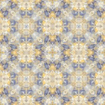 Pixel mosaic seamless pattern design, Repeat textile design. Fabric print Illustrazione stock