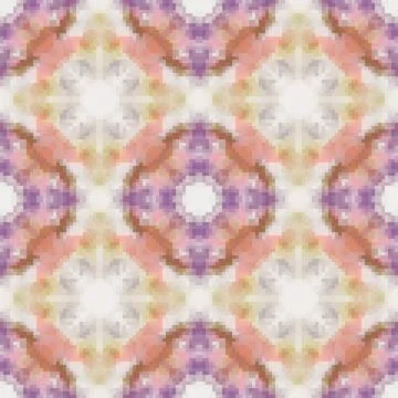 Pixel mosaic seamless pattern design, Repeat textile design. Fabric print Illustrazione stock