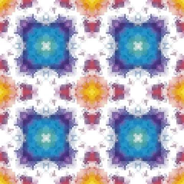 Pixel mosaic seamless pattern design, Repeat textile design. Fabric print Stock Illustration