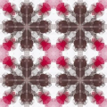 Pixel mosaic seamless pattern design, Repeat textile design. Fabric print Illustrazione stock