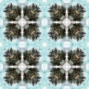 Pixel mosaic seamless pattern design, Repeat textile design. Fabric print Stock Illustration