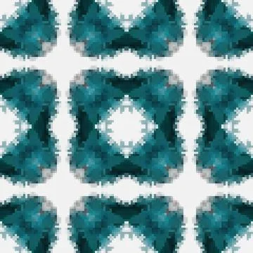 Pixel mosaic seamless pattern design, Repeat textile design. Fabric print Stock Illustration