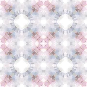 Pixel mosaic seamless pattern design, Repeat textile design. Fabric print Stock Illustration