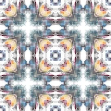 Pixel mosaic seamless pattern design, Repeat textile design. Fabric print Stock Illustration