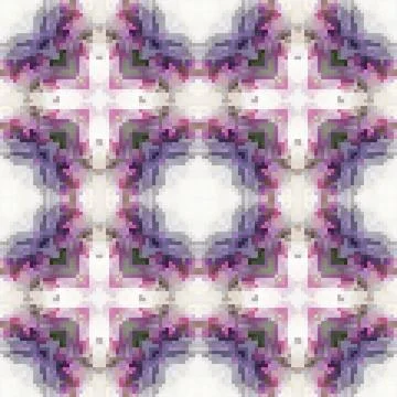 Pixel mosaic seamless pattern design, Repeat textile design. Fabric print Stock Illustration