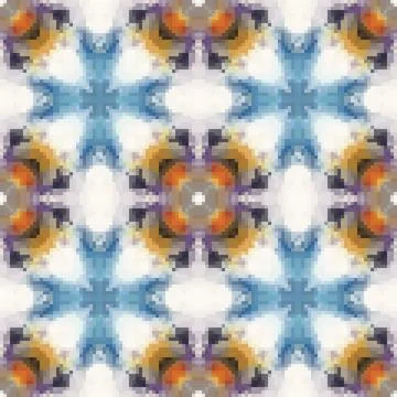 Pixel mosaic seamless pattern design, Repeat textile design. Fabric print Illustrazione stock