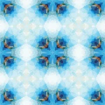 Pixel mosaic seamless pattern design, Repeat textile design. Fabric print Stock Illustration