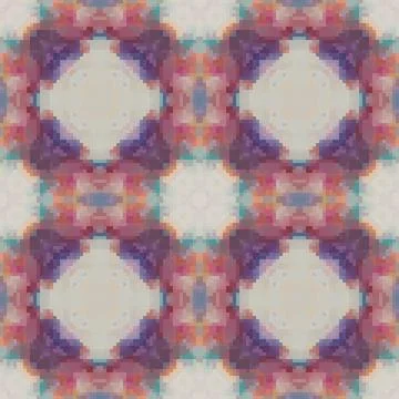 Pixel mosaic seamless pattern design, Repeat textile design. Fabric print Illustrazione stock