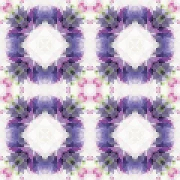 Pixel mosaic seamless pattern design, Repeat textile design. Fabric print Stock Illustration