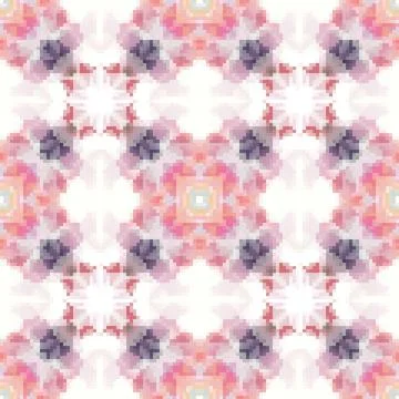 Pixel mosaic seamless pattern design, Repeat textile design. Fabric print Stock Illustration