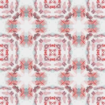 Pixel mosaic seamless pattern design, Repeat textile design. Fabric print Illustrazione stock