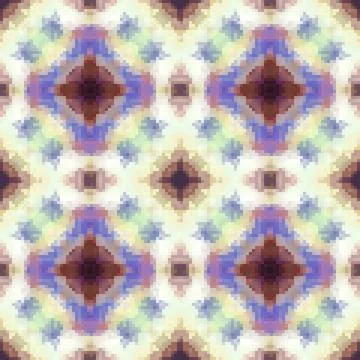 Pixel mosaic seamless pattern design, Repeat textile design. Fabric print Illustrazione stock