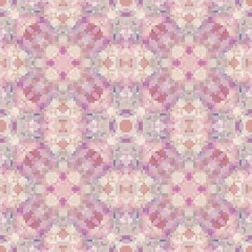 Pixel mosaic seamless pattern design, Repeat textile design. Fabric print Stock Illustration