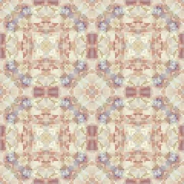 Pixel mosaic seamless pattern design, Repeat textile design. Fabric print Stock Illustration