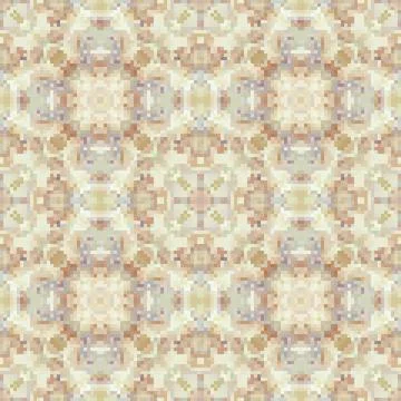 Pixel mosaic seamless pattern design, Repeat textile design. Fabric print Stock Illustration