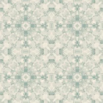 Pixel mosaic seamless pattern design, Repeat textile design. Fabric print Stock Illustration
