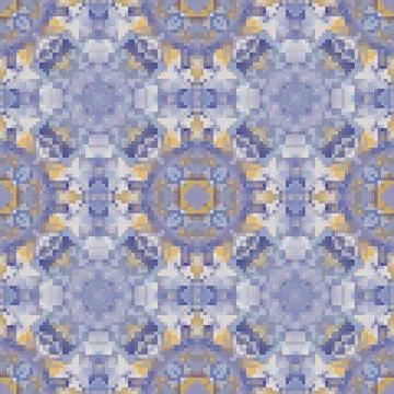 Pixel mosaic seamless pattern design, Repeat textile design. Fabric print Illustrazione stock