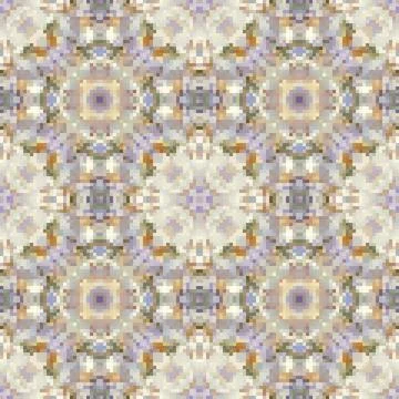 Pixel mosaic seamless pattern design, Repeat textile design. Fabric print Illustrazione stock