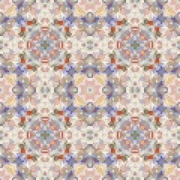 Pixel mosaic seamless pattern design, Repeat textile design. Fabric print 스톡 일러스트