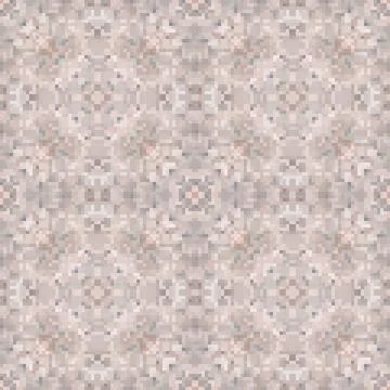 Pixel mosaic seamless pattern design, Repeat textile design. Fabric print Stock Illustration