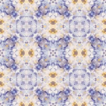 Pixel mosaic seamless pattern design, Repeat textile design. Fabric print Stock Illustration