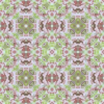 Pixel mosaic seamless pattern design, Repeat textile design. Fabric print 스톡 일러스트