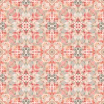 Pixel mosaic seamless pattern design, Repeat textile design. Fabric print イラスト素材