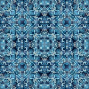 Pixel mosaic seamless pattern design, Repeat textile design. Fabric print 스톡 일러스트