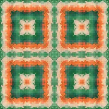 Pixel mosaic seamless pattern design, Repeat textile design. Fabric print Illustrazione stock
