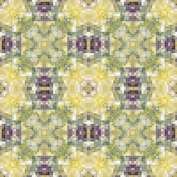 Pixel mosaic seamless pattern design, Repeat textile design. Fabric print Stock Illustration