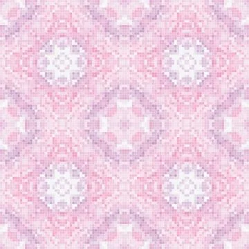 Pixel mosaic seamless pattern design, Repeat textile design. Fabric print Illustrazione stock