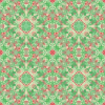 Pixel mosaic seamless pattern design, Repeat textile design. Fabric print Stock Illustration