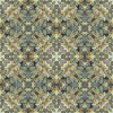 Pixel mosaic seamless pattern design, Repeat textile design. Fabric print Stock Illustration