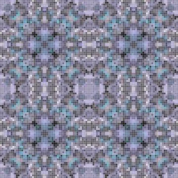 Pixel mosaic seamless pattern design, Repeat textile design. Fabric print Stock Illustration