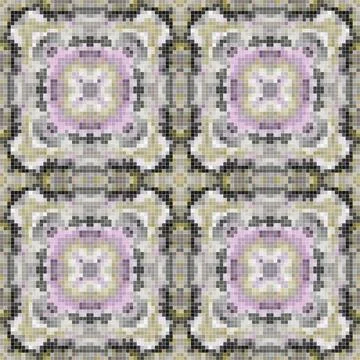 Pixel mosaic seamless pattern design, Repeat textile design. Fabric print 스톡 일러스트