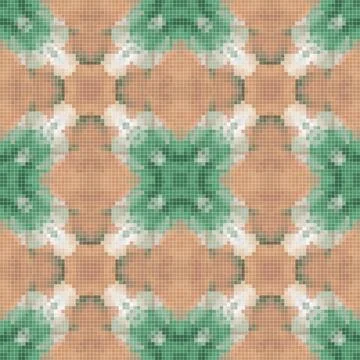 Pixel mosaic seamless pattern design, Repeat textile design. Fabric print Stock Illustration
