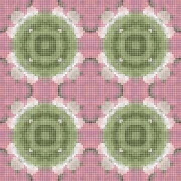 Pixel mosaic seamless pattern design, Repeat textile design. Fabric print Illustrazione stock
