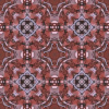 Pixel mosaic seamless pattern design, Repeat textile design. Fabric print Stock Illustration